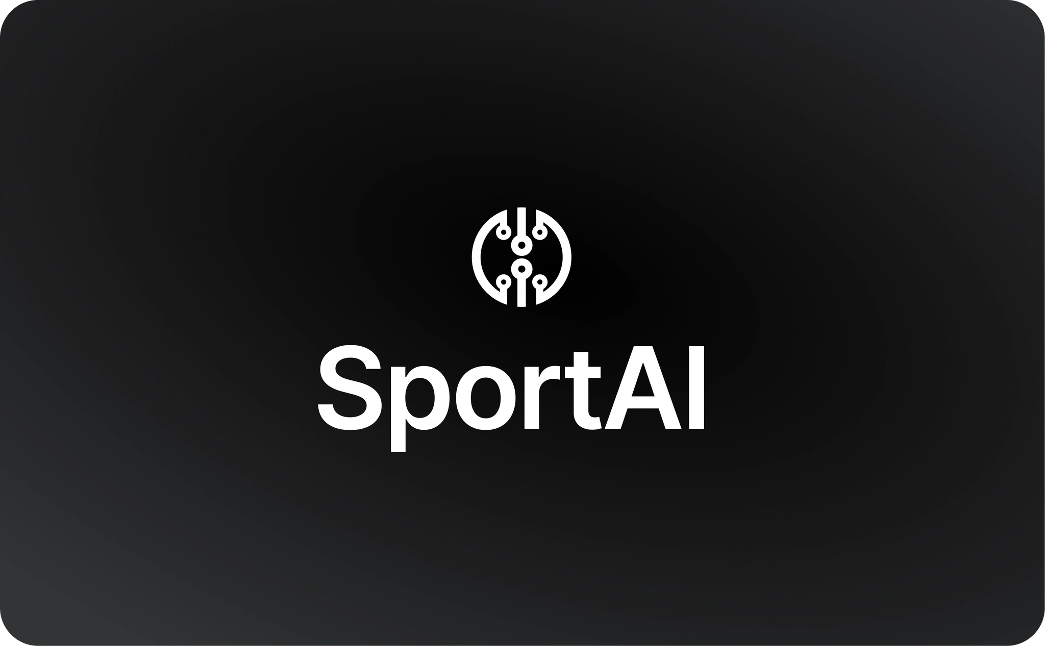 SportAI logo on a black gradient background