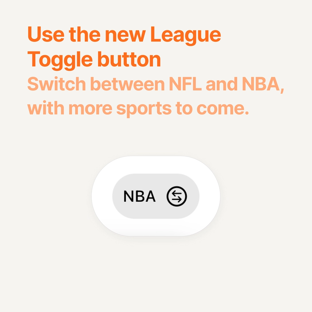 SportAI league toggle announcement